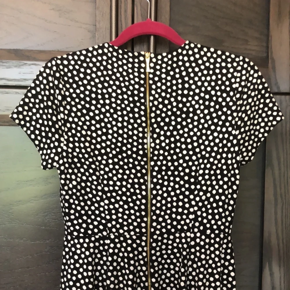 kate spade Black and White Polka Dot Midi Dress
